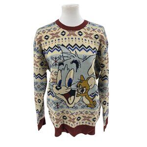 Tom & Jerry Medium Sweater Cartoon Pattern, M
